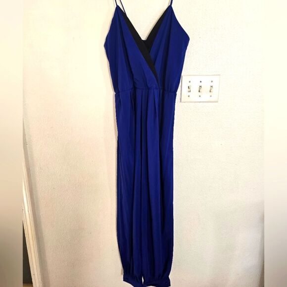 Hunter Bell New York Royal Blue V-neck Jumpsuit Size 0 - Picture 2 of 13